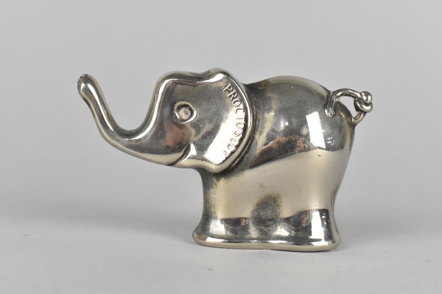 A c.1960s Advertising Pharmaceutical Paperweight Modelled as an Elephant for Proctosedyl, 18x5cms - Image 2 of 2