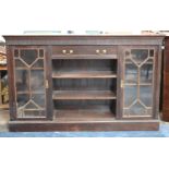 A 19th Century Mahogany Sideboard Cabinet with Central Open Three Shelf Section Surmounted by Long