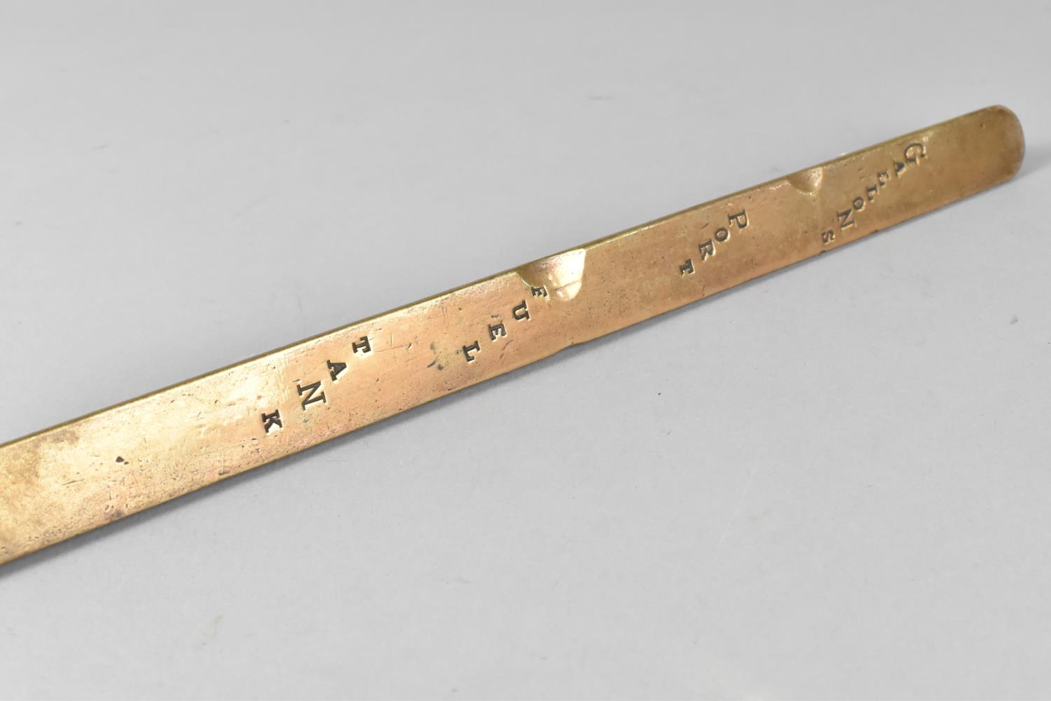 A 19th Century Ships Fuel Tank Gauge Measure Inscribed 'Gallons Port Fuel Tank', 121cms Long - Image 2 of 4