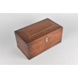 A 19th Century Mahogany Work Box with Hinged Lid Opening to Reveal Fitted Removable Tray, Complete