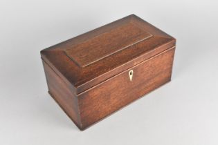 A 19th Century Mahogany Work Box with Hinged Lid Opening to Reveal Fitted Removable Tray, Complete