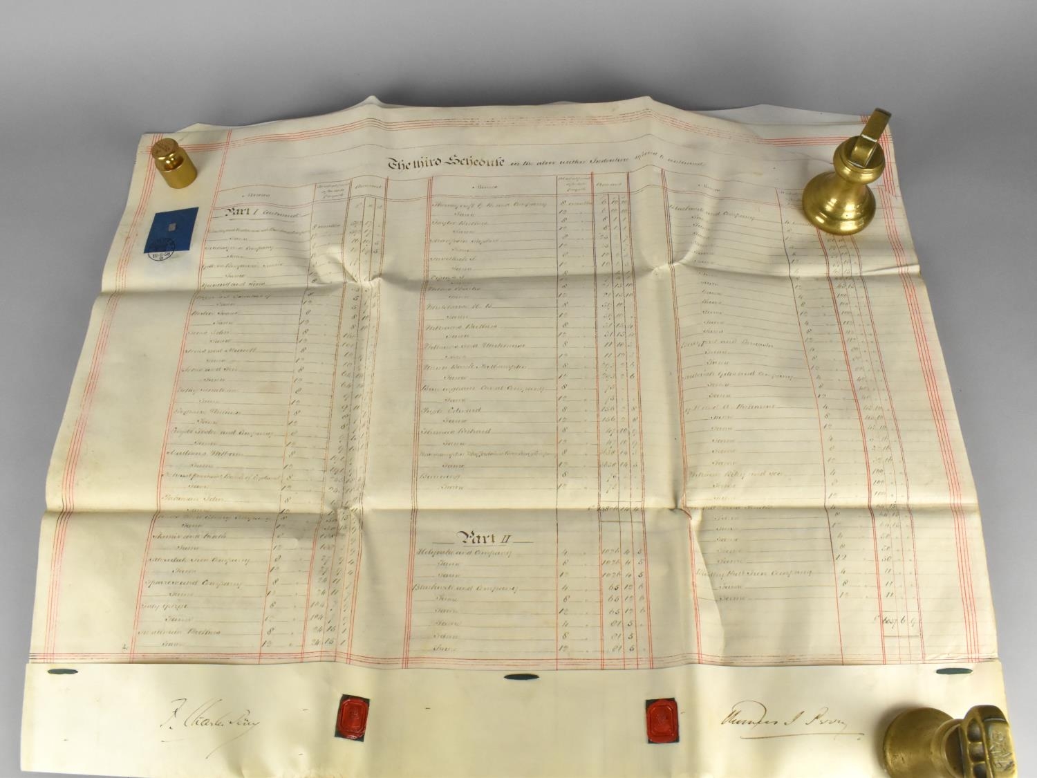 A 19th Century Indenture on Vellum Dated 1858 - Image 2 of 6