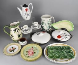 A Collection of Ceramics to Comprise Midwinter Stylecraft Fashion Shape Rose Decorated Teapot and