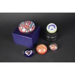 Five Millefiori Paperweights to Include Examples by Edinburgh Crystal, Royal Crest etc