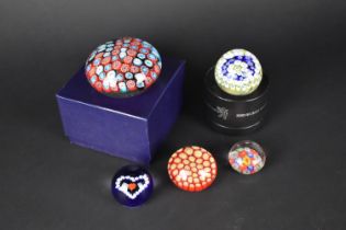 Five Millefiori Paperweights to Include Examples by Edinburgh Crystal, Royal Crest etc