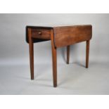 A Mahogany Drop Leaf Table on Square Tapering Supports, 95cms Wide