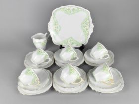 An Early 20th Century Hand Painted Bell China Tea Set to Comprise Six Saucers, Six Side Plates,