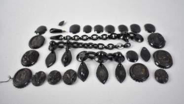 A Collection of Jet Beads, Part Chains Etc