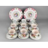 A Royal Standard Rose Decorated Tea Set To Comprise Six Cups and Six Saucers together with a Part