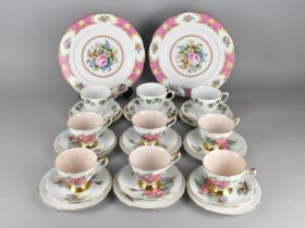 A Royal Standard Rose Decorated Tea Set To Comprise Six Cups and Six Saucers together with a Part