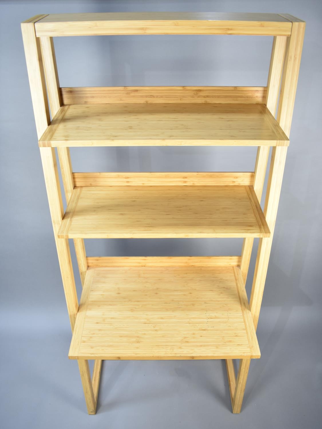 A Modern Three Shelf Waterfall Stand or Desk, 80cms Wide and 182cms High - Image 2 of 2