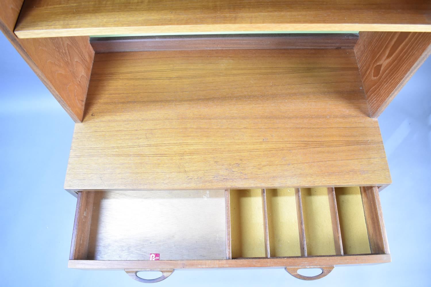 A G-Plan Dresser, Base with Fitted Cutlery Drawer over Cupboard, Four Shelf Rack, 84cms Wide - Image 3 of 4