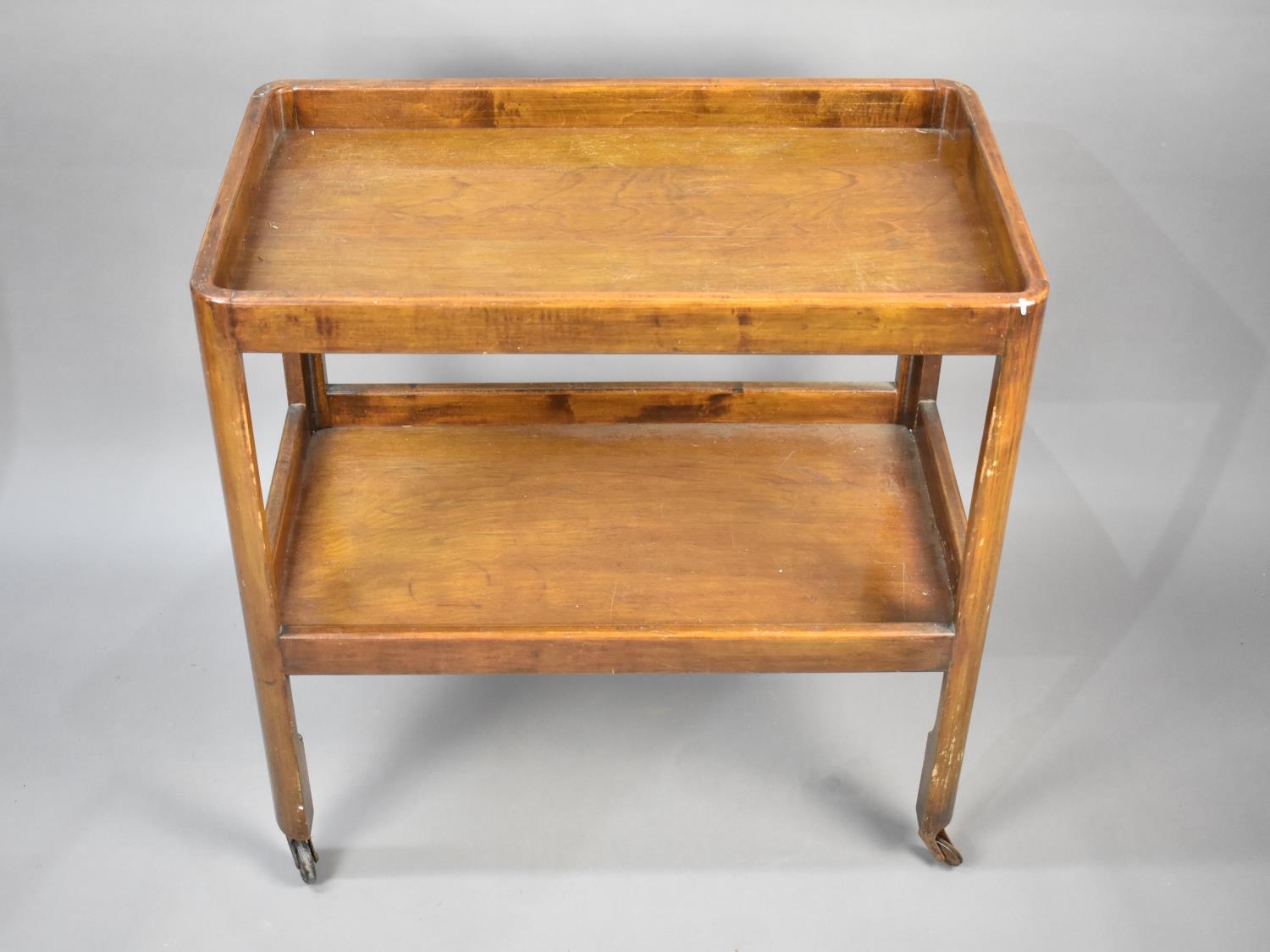 A Mahogany Two Tier Galleried Trolley, 72cms Wide and 72cms High - Image 2 of 2
