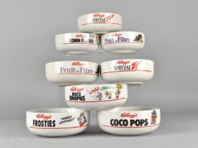 Eight C.1987 Kellogg's Cereal Bowls to Include Rice Krispies, Coco Pops, Frosties etc