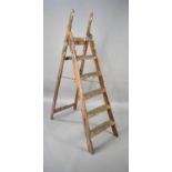 A Vintage Five Step Wooden Step Ladder