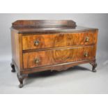 An Edwardian Dressing Chest Base with Galleried Back and Two Drawers, 107cms Wide