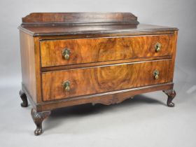 An Edwardian Dressing Chest Base with Galleried Back and Two Drawers, 107cms Wide