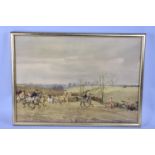 A Framed Hunting Print, "The Whaddon Chase at Waterloo", After Michael Lyne, 52x37cms