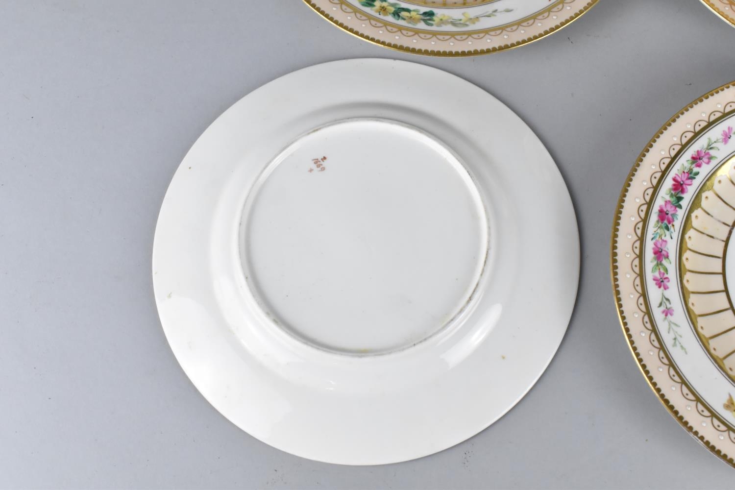 A Set of Twelve 19th Century Porcelain Small Plates and Matching Slop Bowl Decorated with Hand - Image 4 of 4