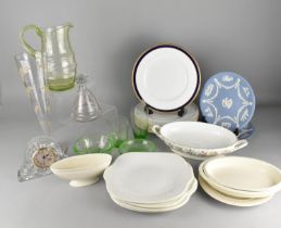 A Collection of Ceramics to Comprise Glassware, Vaseline Jug, Wedgwood Jasperware etc