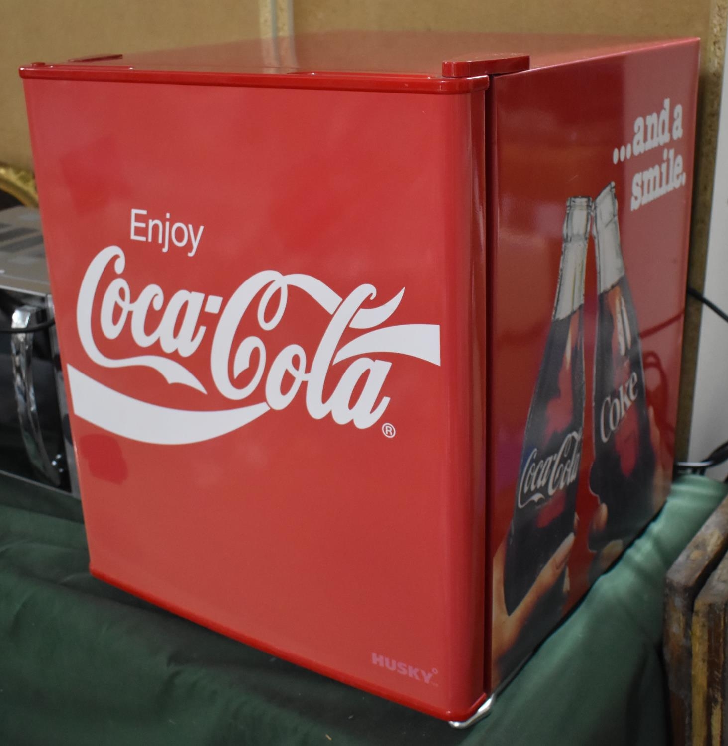 A Husky "Coca-cola" Mini Refrigerator