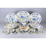 A Collection of Masons Regency Pattern Dinnerwares to include Meat Plate, Two Dinner Plates, Four