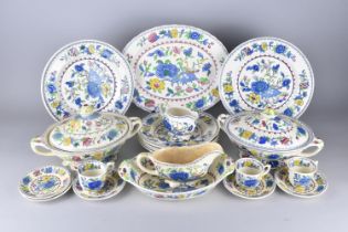 A Collection of Masons Regency Pattern Dinnerwares to include Meat Plate, Two Dinner Plates, Four