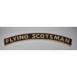 A Reproduction Cold Painted Cast Iron Engine Plate for The Flying Scotsman, 90cms Long, Plus VAT
