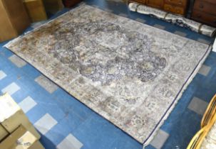 A Pure Silk Handmade Tabriz Carpet, 424x291cm