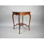 An Edwardian Mahogany Occasional Table with Shaped Square Top, 55cms