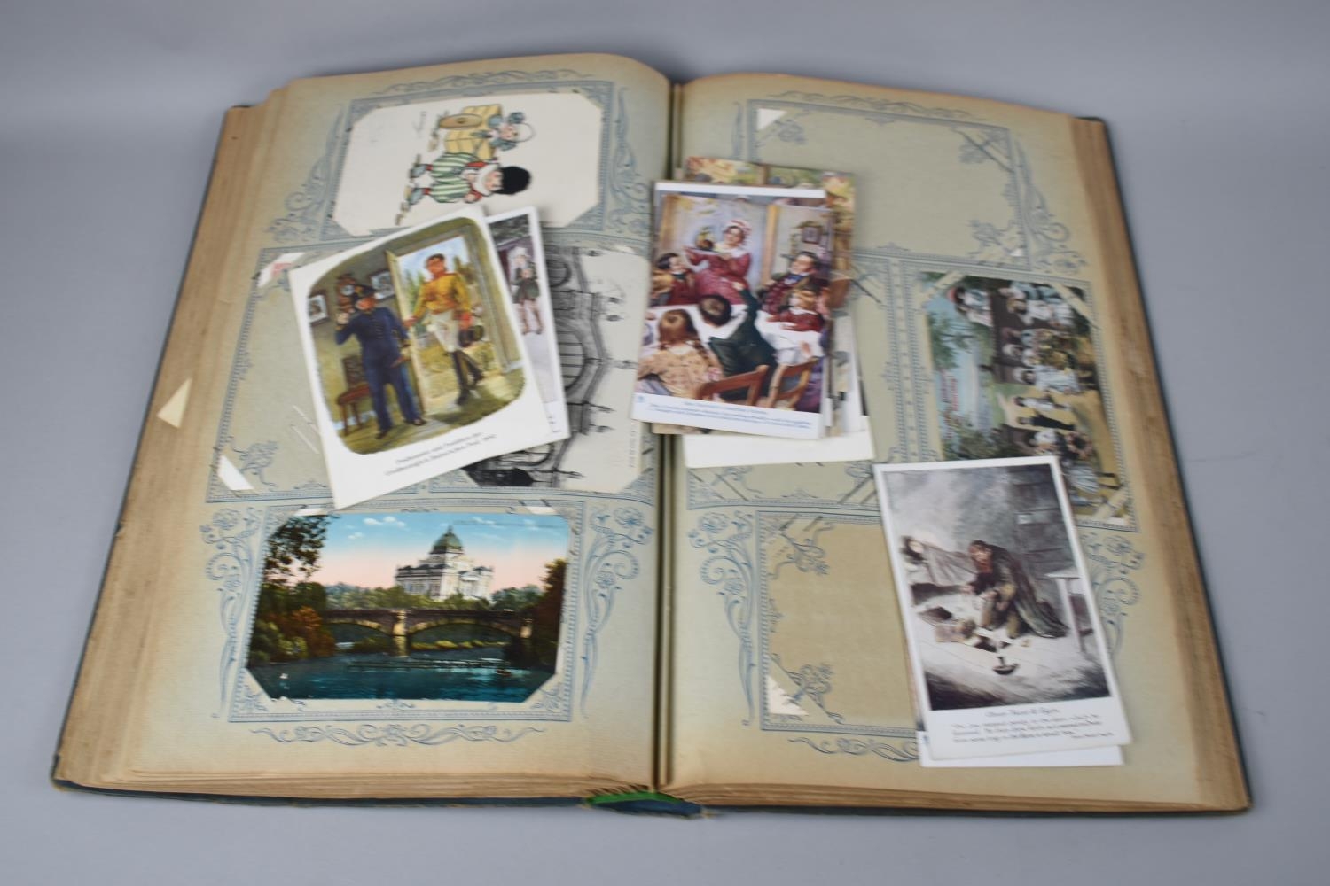 A Large Edwardian German Postcard Album Containing Large Quantity of Coloured and Monochrome Mixed - Image 6 of 8