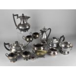 A Collection of Various Silver Plated to Comprise Tea Pots, Sugar Bowls, Jugs etc