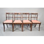 A Set of Four Bar Back Dining Chairs