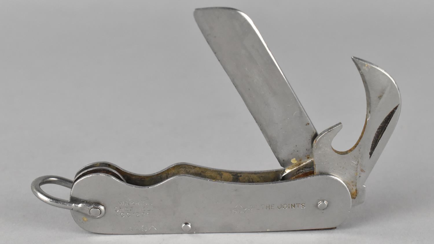 A British Military Issue Two Bladed Pocket Knife by Warriss of Sheffield with War Department Crows - Image 3 of 3