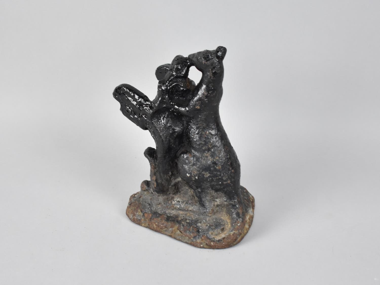 A Novelty Victorian Cast Iron Doorstop Modelled as a Standing Kangaroo, Registration Lozenge to