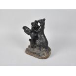 A Novelty Victorian Cast Iron Doorstop Modelled as a Standing Kangaroo, Registration Lozenge to