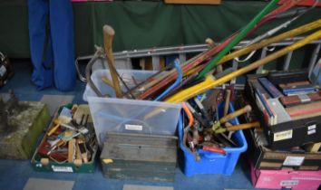 A Large Collection of Vintage and Later Tools, Garden Tools etc (Worn Condition)