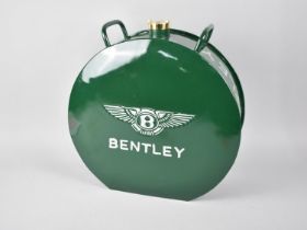 A Reproduction Circular Petrol Tin for Bentley, Brass Tap, 36cms Diameter