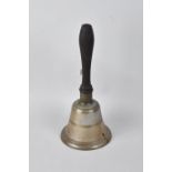 A Vintage Wooden Handled Bell, Has Split to Rim, 29cms High