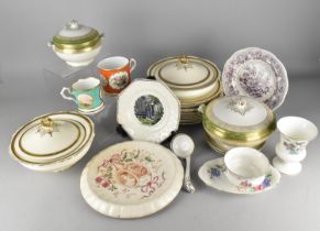 A Collection of 19th and 20th Century Ceramics to Comprise S Hancock & Sons Corona Ware Gilt Trim