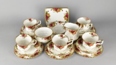 A Royal Albert Old Country Rose Tea Set to Comprise Five Cups, Six Saucers, Six Side Plates, Sugar