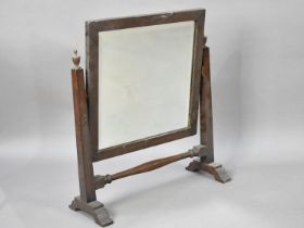 An Edwardian Oak Swing Dressing Table Mirror, 51cms Wide