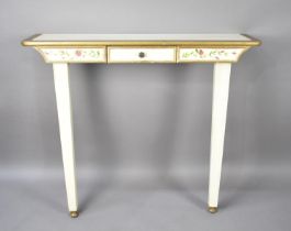 A Modern Painted Side Console Table with Single Drawer, 98cms Wide
