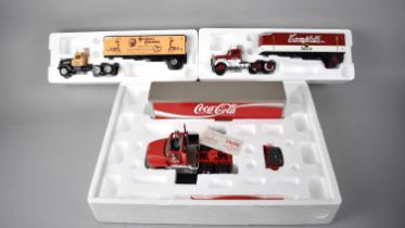 Three Franklin Mint Diecast Precision Models, Coca-Cola Lorry, Campbells Soup and Hershey's
