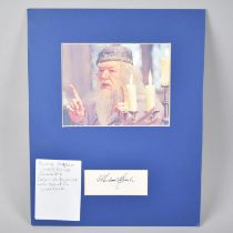 A Mounted Photograph of Michael Gambon Playing Dumbledore in Harry Potter together with Signed White