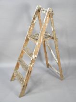 A Vintage Wooden Three Step Ladder