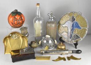 A Collection of Various 19th Century and Later Items to Comprise Brass Shoe Ornaments, Art Nouveau