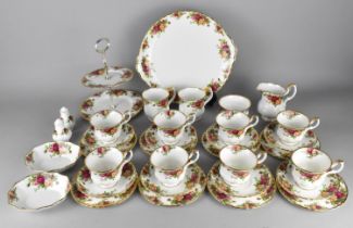 A Royal Albert Old Country Roses Tea Set to Comprise Eight Cups, Eight Saucers, Two Tier Cake Stand,