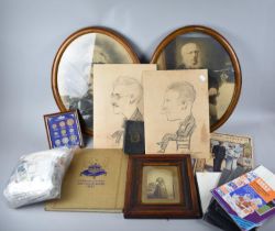 A Collection of Various First Day Covers, Collection of Loose Stamps, Small Stamp Stock Book, Framed