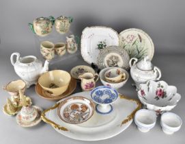 A Collection of Various 19th Century and 20th Century Ceramics to Comprise Late Spode New Fayence
